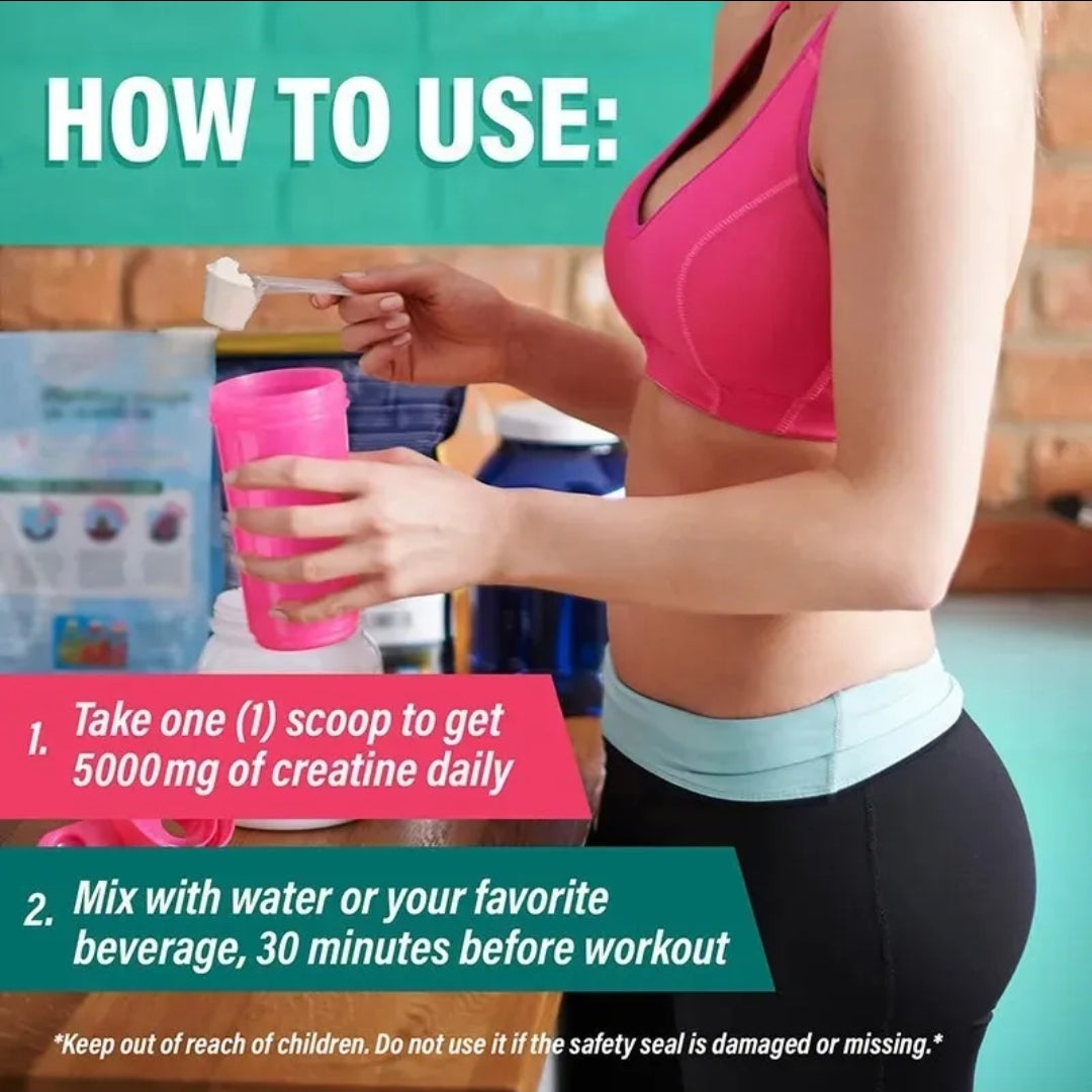 Old School Labs Creatina Monohidratada para Mujer con Colágeno y BCAA