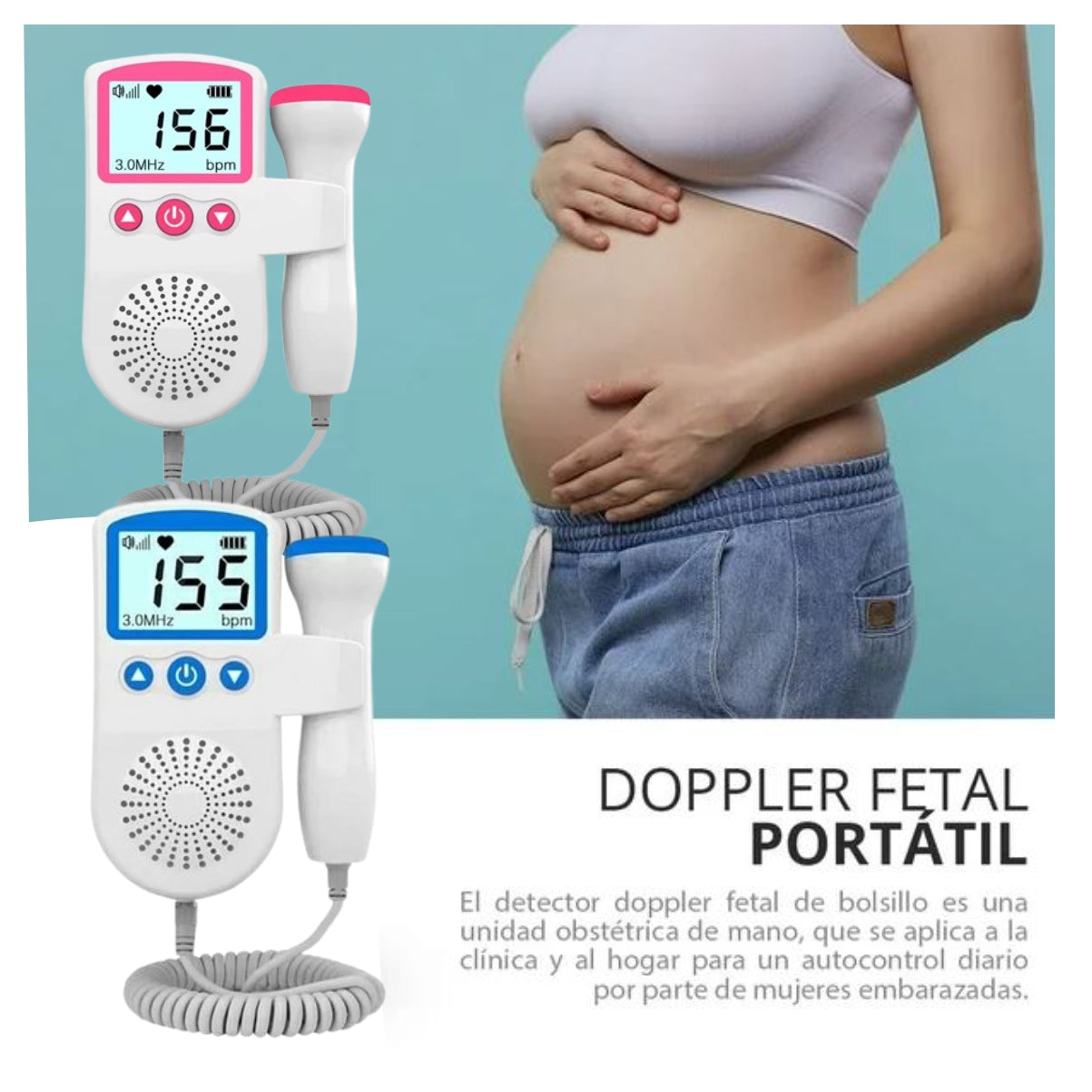 👶 Monitor Fetal Doppler de Ultrasonido: Escucha el Corazón de tu Bebé en Casa