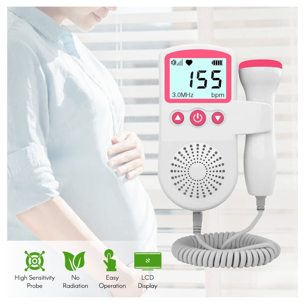 👶 Monitor Fetal Doppler de Ultrasonido: Escucha el Corazón de tu Bebé en Casa