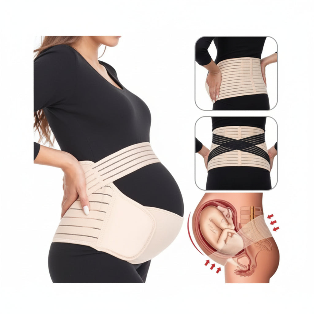 🤰 Abrazó de Amor: Faja Prenatal Elástica que Crece Contigo y Alivia Tu Espalda