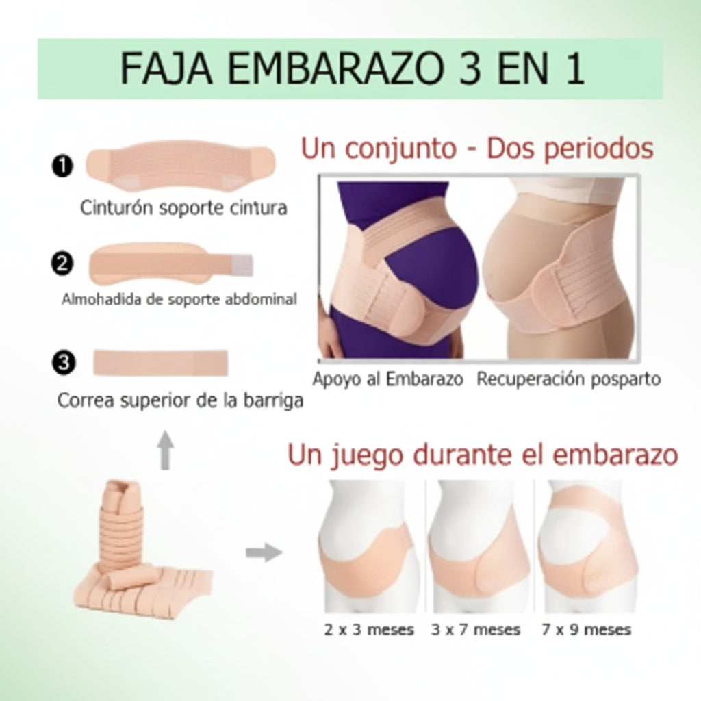 🤰 Abrazó de Amor: Faja Prenatal Elástica que Crece Contigo y Alivia Tu Espalda