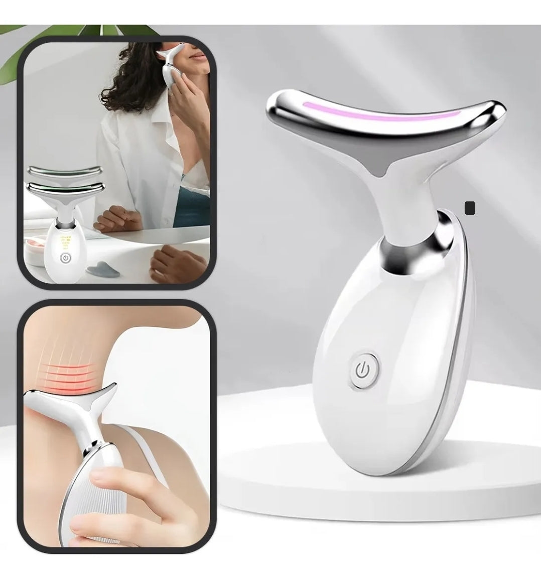 Masajeador Facial Luz LED 7 Colores HY69