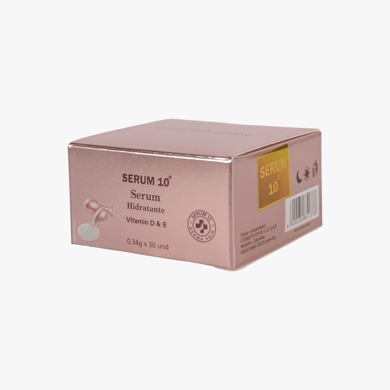 Cápsulas de Sérum Hidratante Serum 10° con Vitaminas D & E: ¡El Secreto de una Piel Radiante!