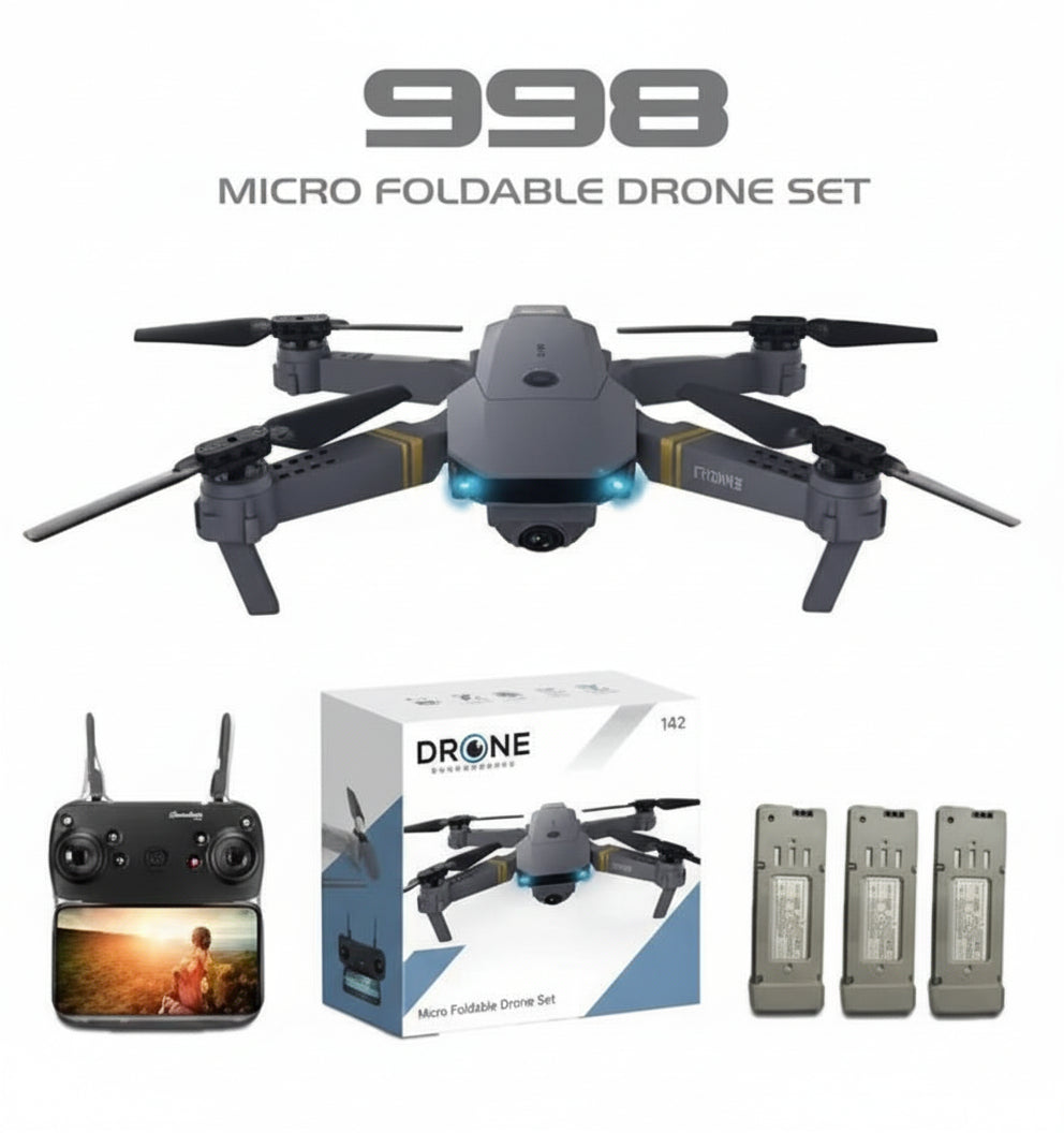 Drone 998 Pro 4k Profesional Dual Cámara Wifi Fp: ¡Captura la Aventura desde el Cielo!