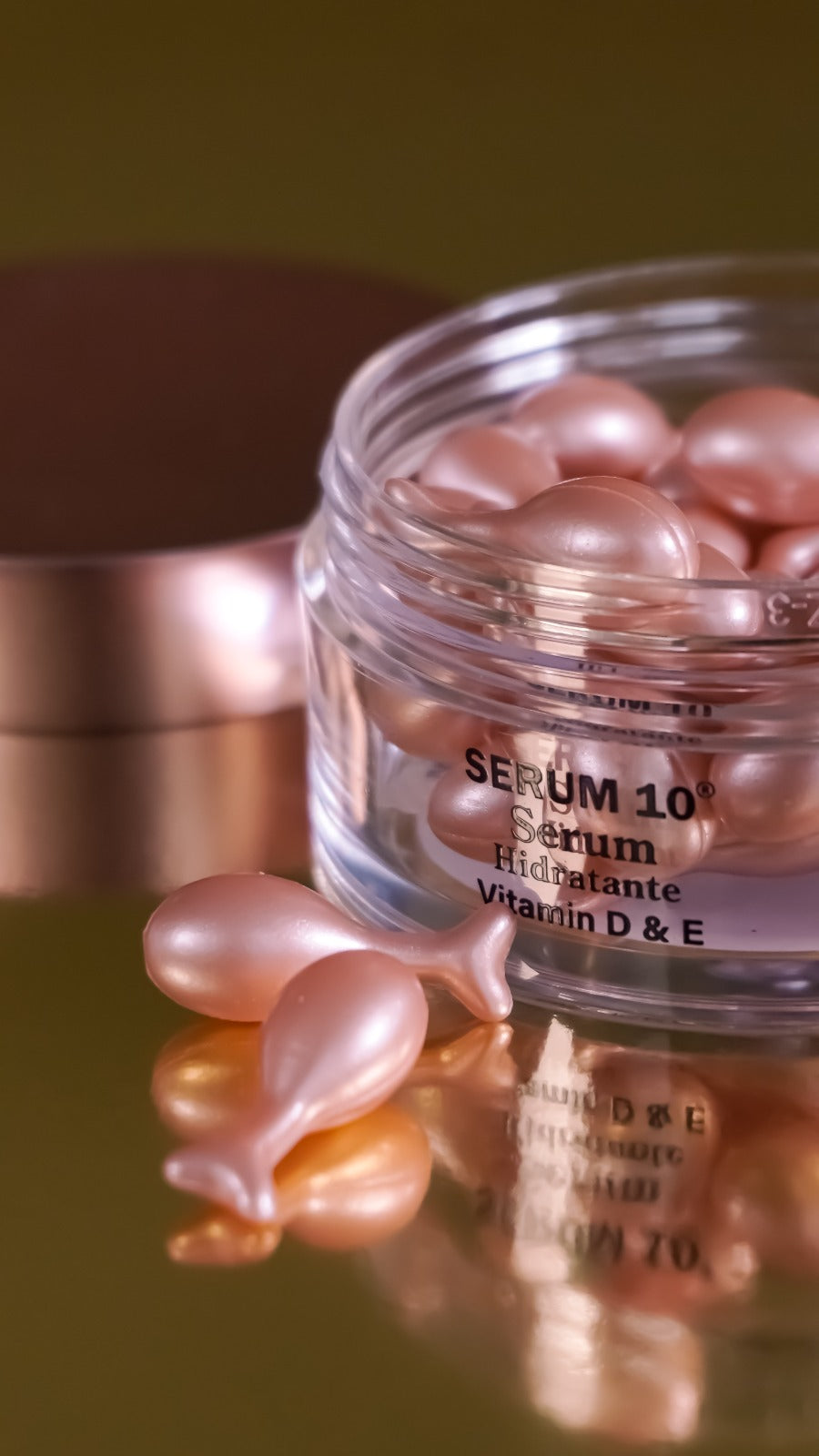 Cápsulas de Sérum Hidratante Serum 10° con Vitaminas D & E: ¡El Secreto de una Piel Radiante!