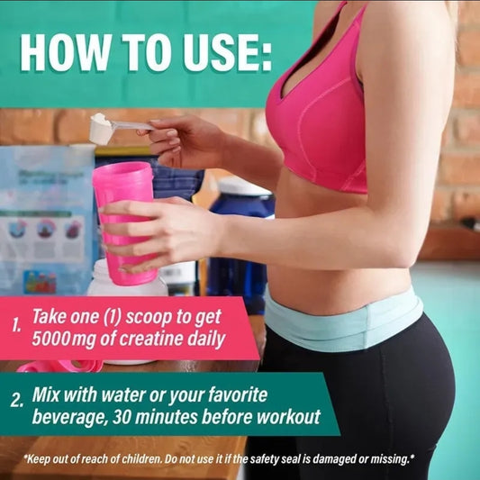 Old School Labs Creatina Monohidratada para Mujer con Colágeno y BCAA